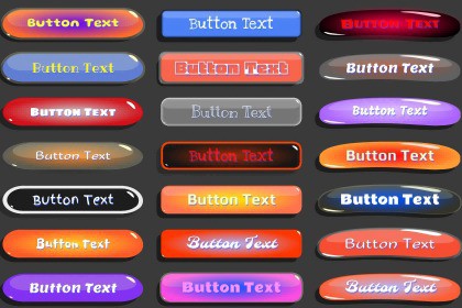 Cartoony Button And Font
