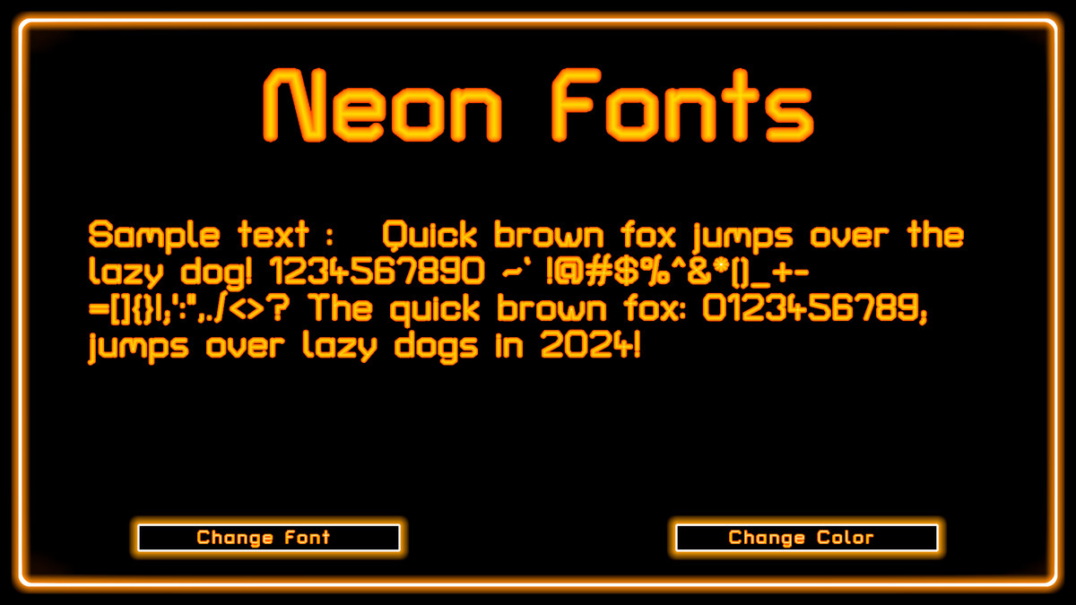 Neon Fonts