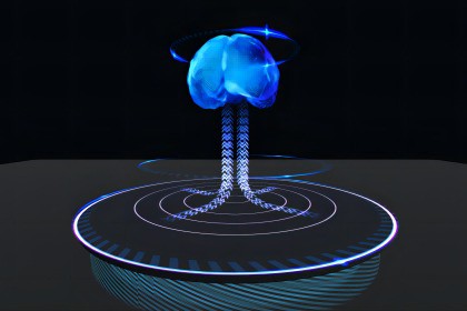 Sci-Fi Hologram Brain
