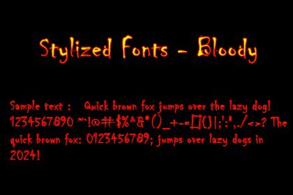 Stylized Fonts - Bloody