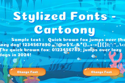 Stylized Fonts - Cartoony