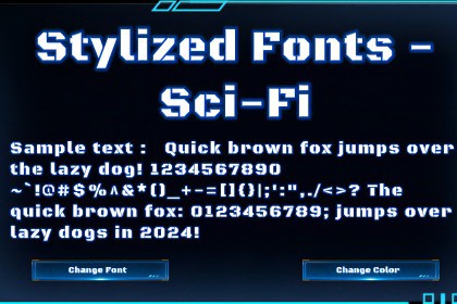 Stylized Fonts - Sci-Fi