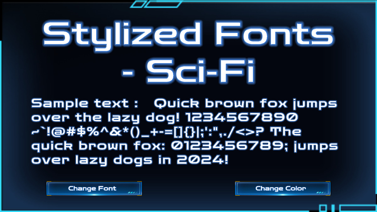 Stylized Fonts - Sci-Fi